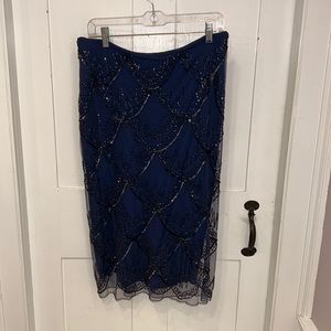 French Connection Blue embellished skirt Size 10